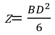 断面係数Z=B×Dの2乗オーバー6